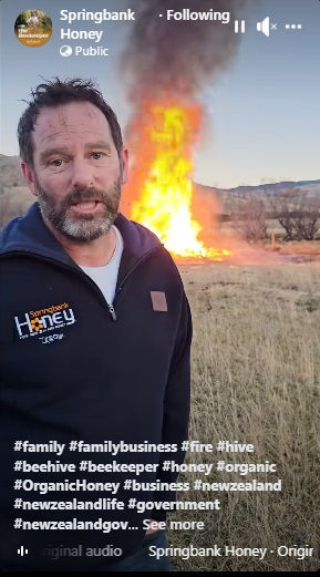 An ashen and ash-faced Stephen Brown took to social media in 2024, claiming a conspiracy against his business from the AFB Agency. Now in receivership, Springbank Honey also faces an active investigation regarding breaches of the Biosecurity Act.