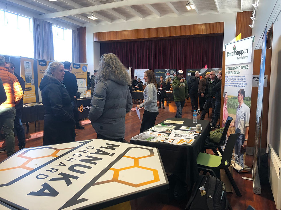 The Paengaroa Hall begins to fill up for Mānuka Orchard’s Open Day on July 25, which over 150 people attended.