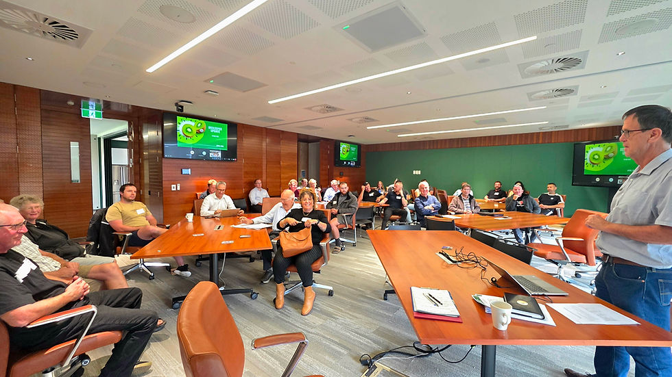 Zespri offices in Mount Maunganui played host to a meeting of the Bay of Plenty Commercial Beekeepers group on April 17, where the head of Zespri’s Global Extension Team, Shane Max, detailed the kiwifruit industry’s plans for expansion of growing area.