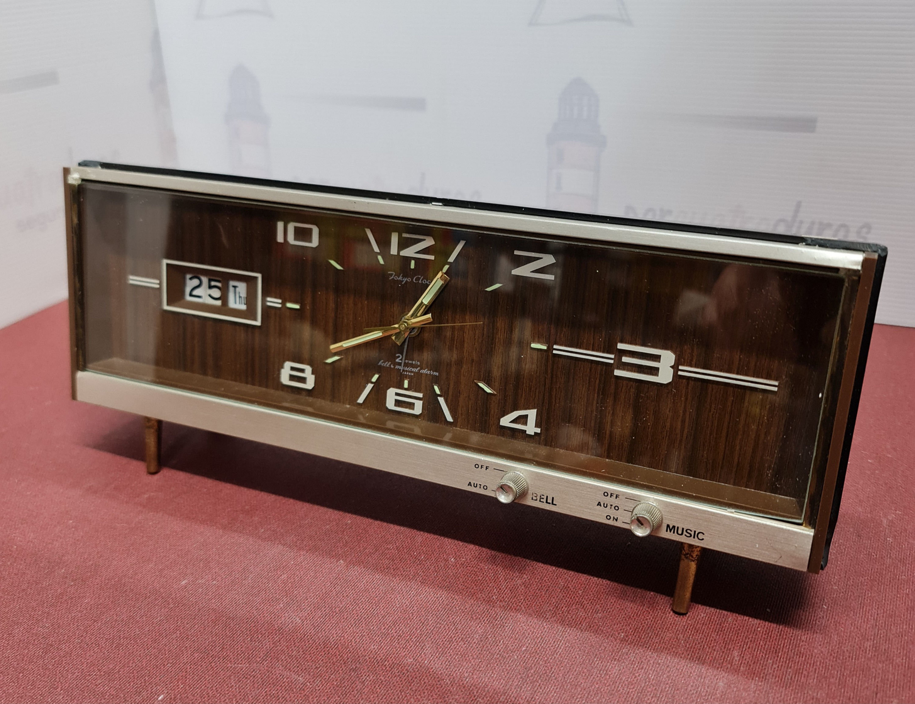 Antiguo Reloj Despertador Tokyo Clock años 50
