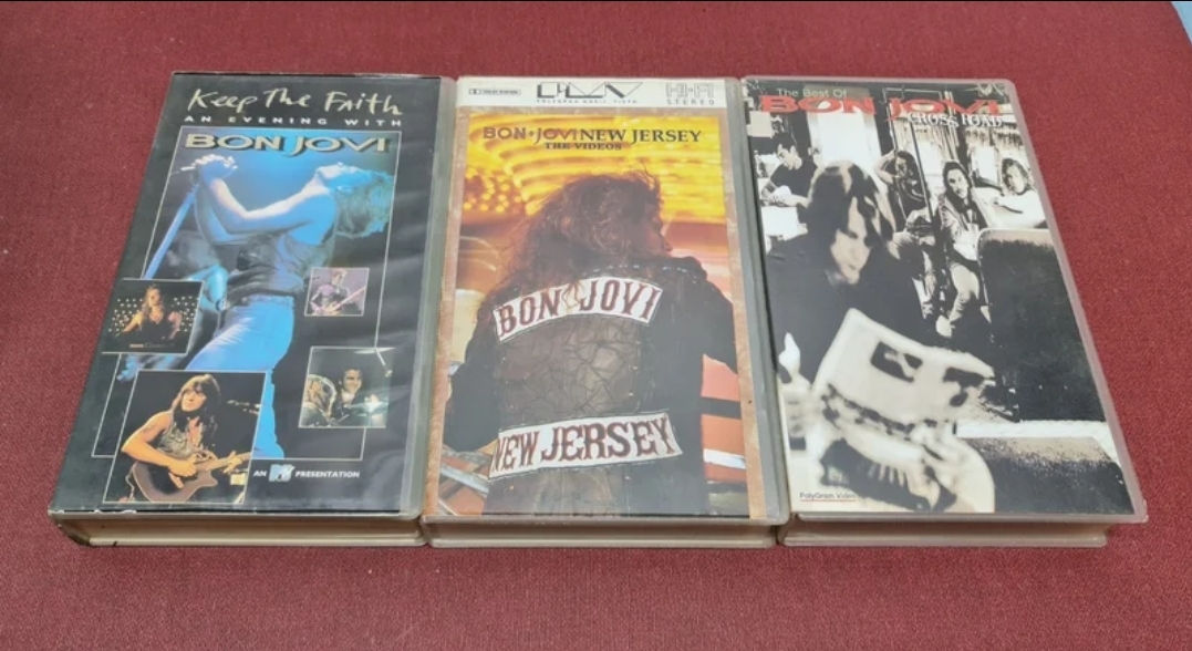 Lote 3 cintas vhs Bon Jovi