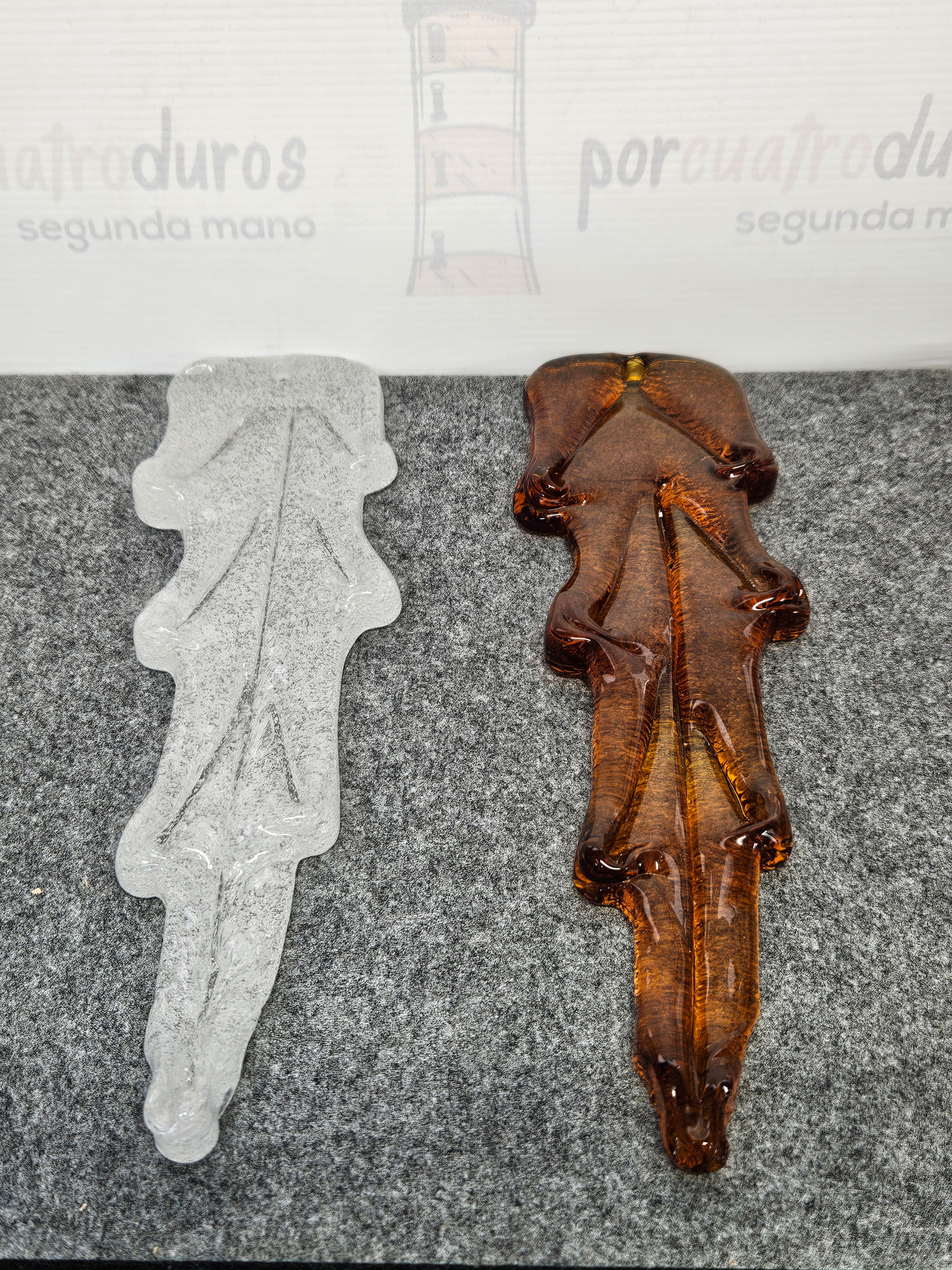 Hojas cristal murano - Despiece lámpara vintage