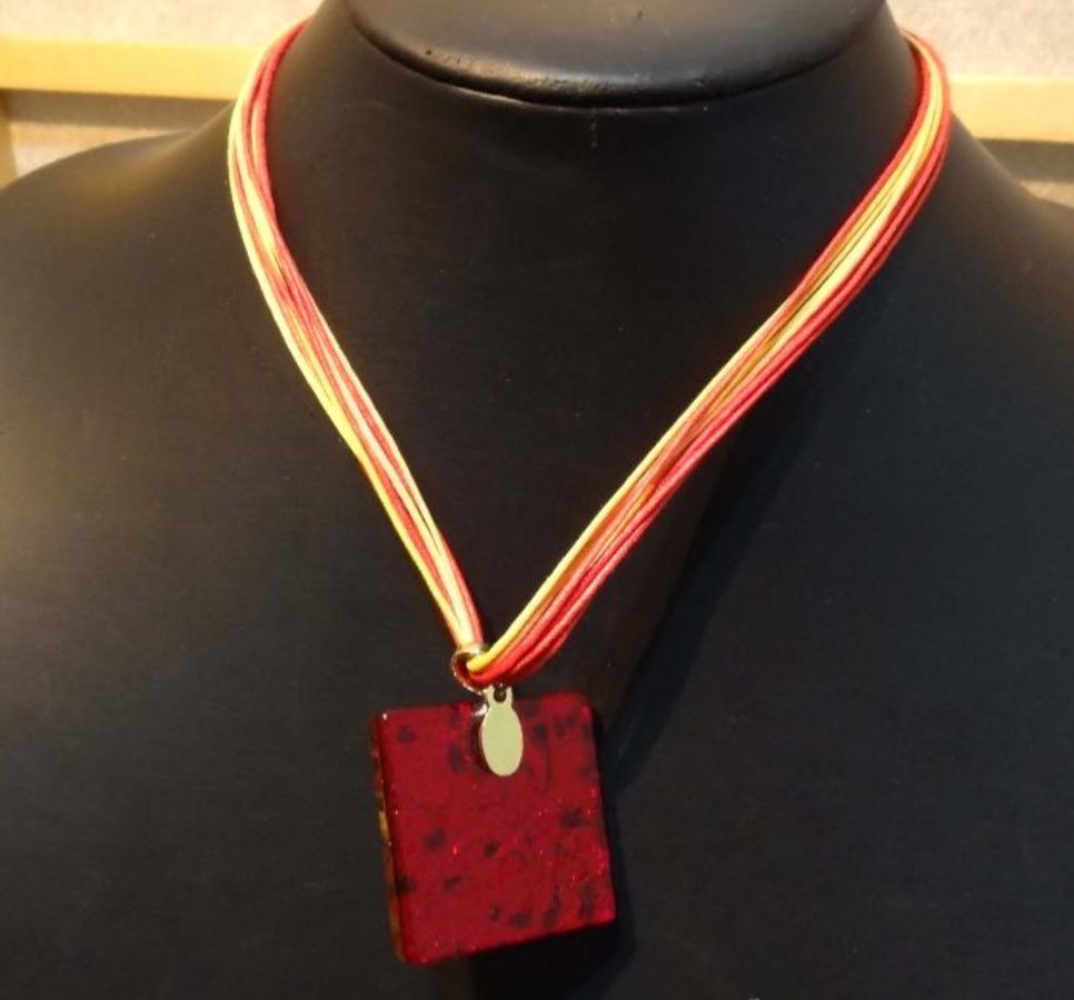 Miniatura: Colgante cristal de murano - Polvo de oro