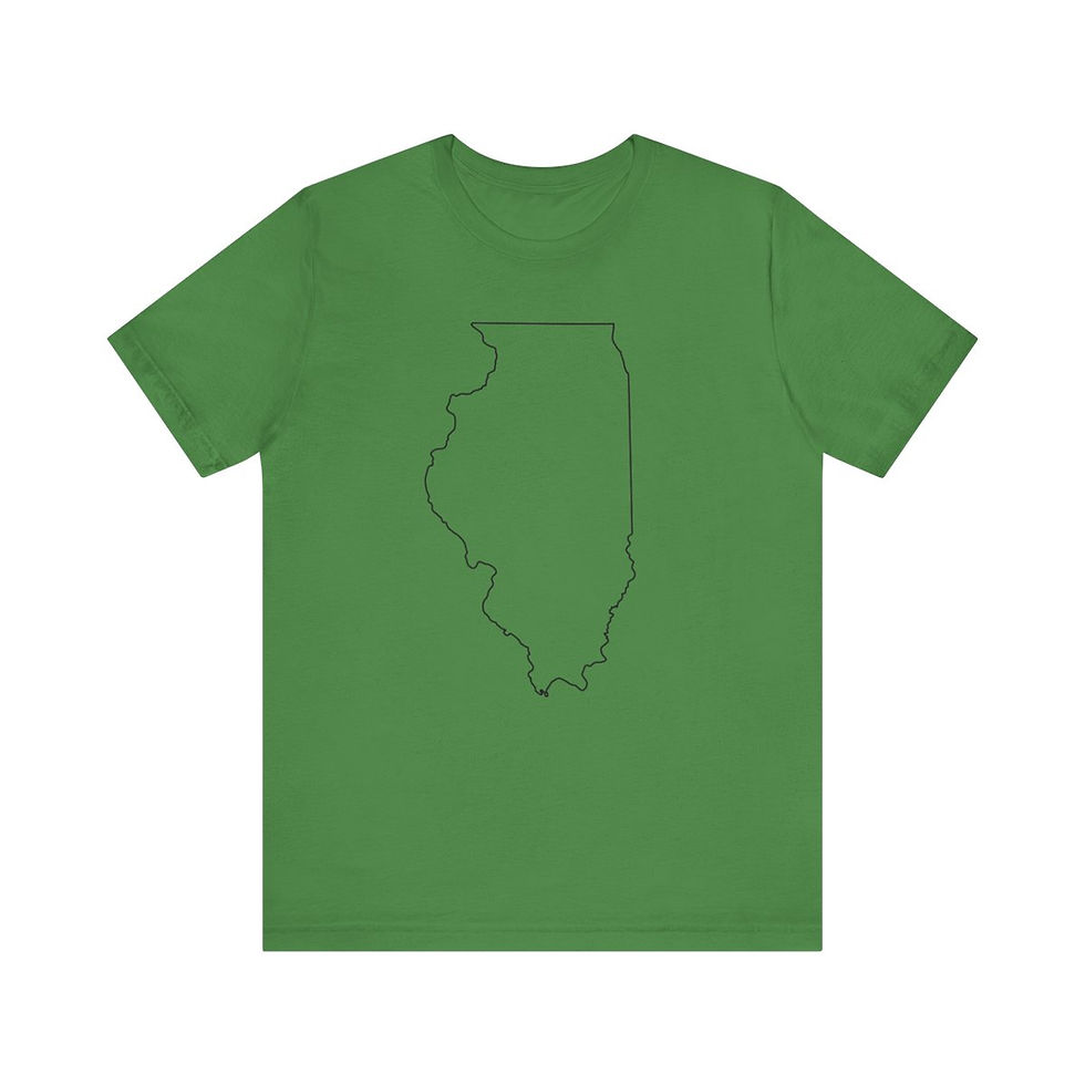 Thumbnail: Illinois Outline Unisex Jersey Short Sleeve Tee