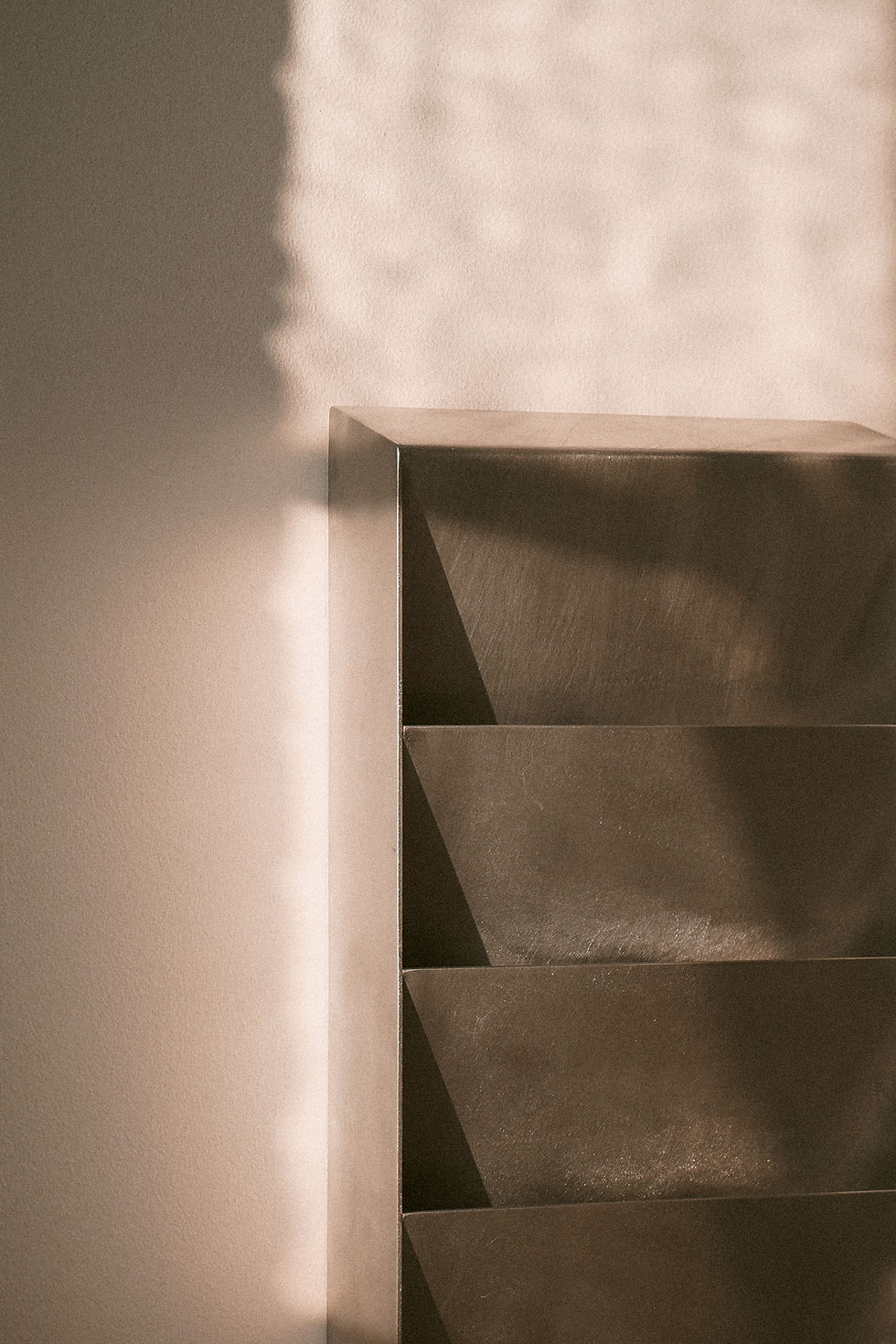 Thumbnail: Wall Mounted Magazine Rack in Rough Polished Aluminum