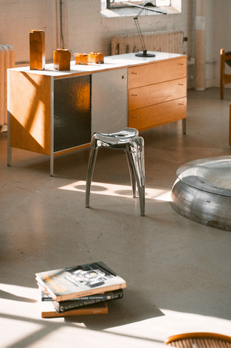 RENTAL ONLY - Wisdom Tooth Stool in Chrome by Yasu Sasamoto for