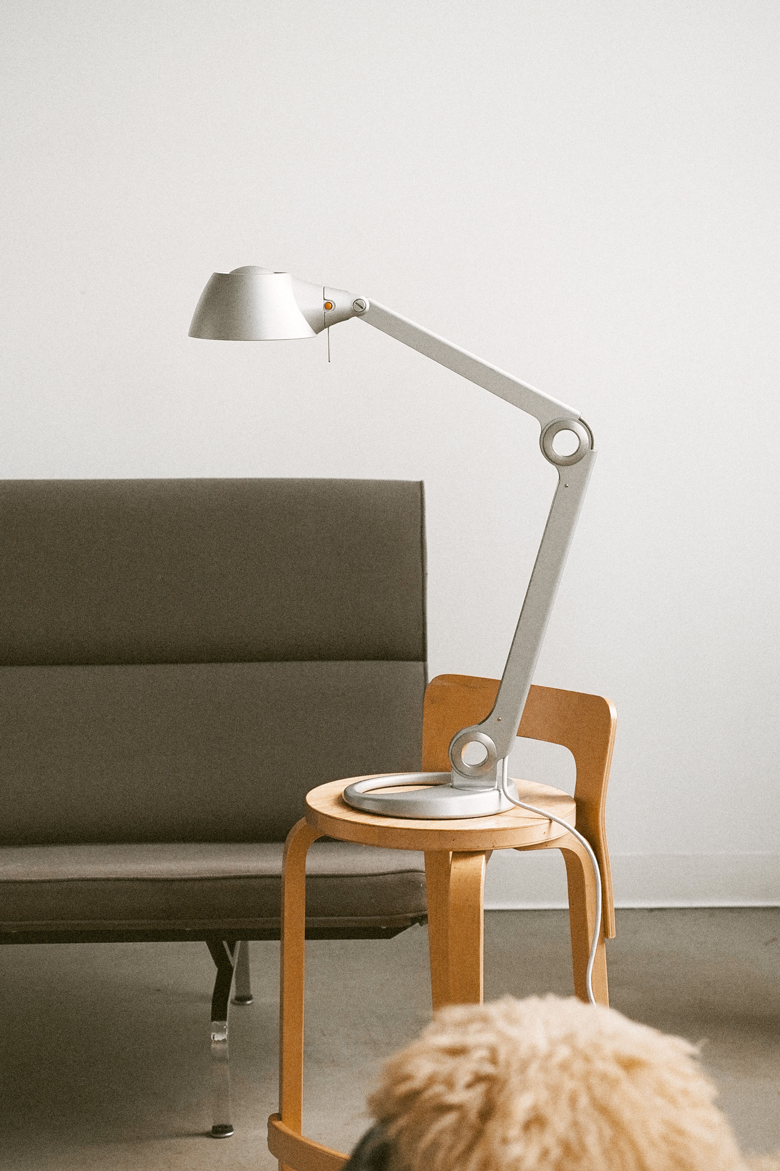 Copeland Light Desk Lamp in Silver by Stephan Copeland for Knoll