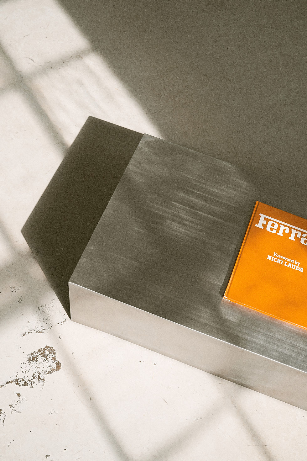 Thumbnail: Long Stainless Steel Plinth Console/Coffee Table