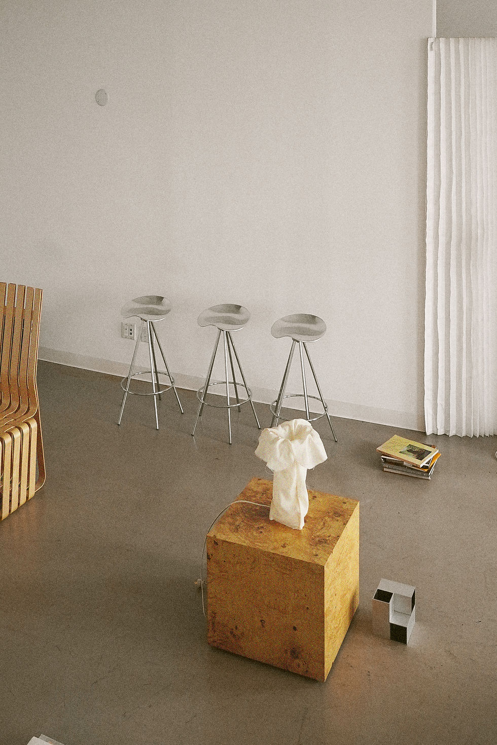 Thumbnail: Set of 3 Jamaica Counter Height Stools in Aluminum by Pepe Cortes for Amat-3