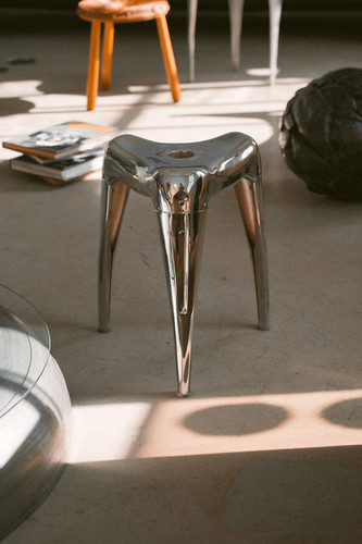 RENTAL ONLY - Wisdom Tooth Stool in Chrome by Yasu Sasamoto for
