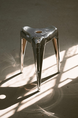 RENTAL ONLY - Wisdom Tooth Stool in Chrome by Yasu Sasamoto for