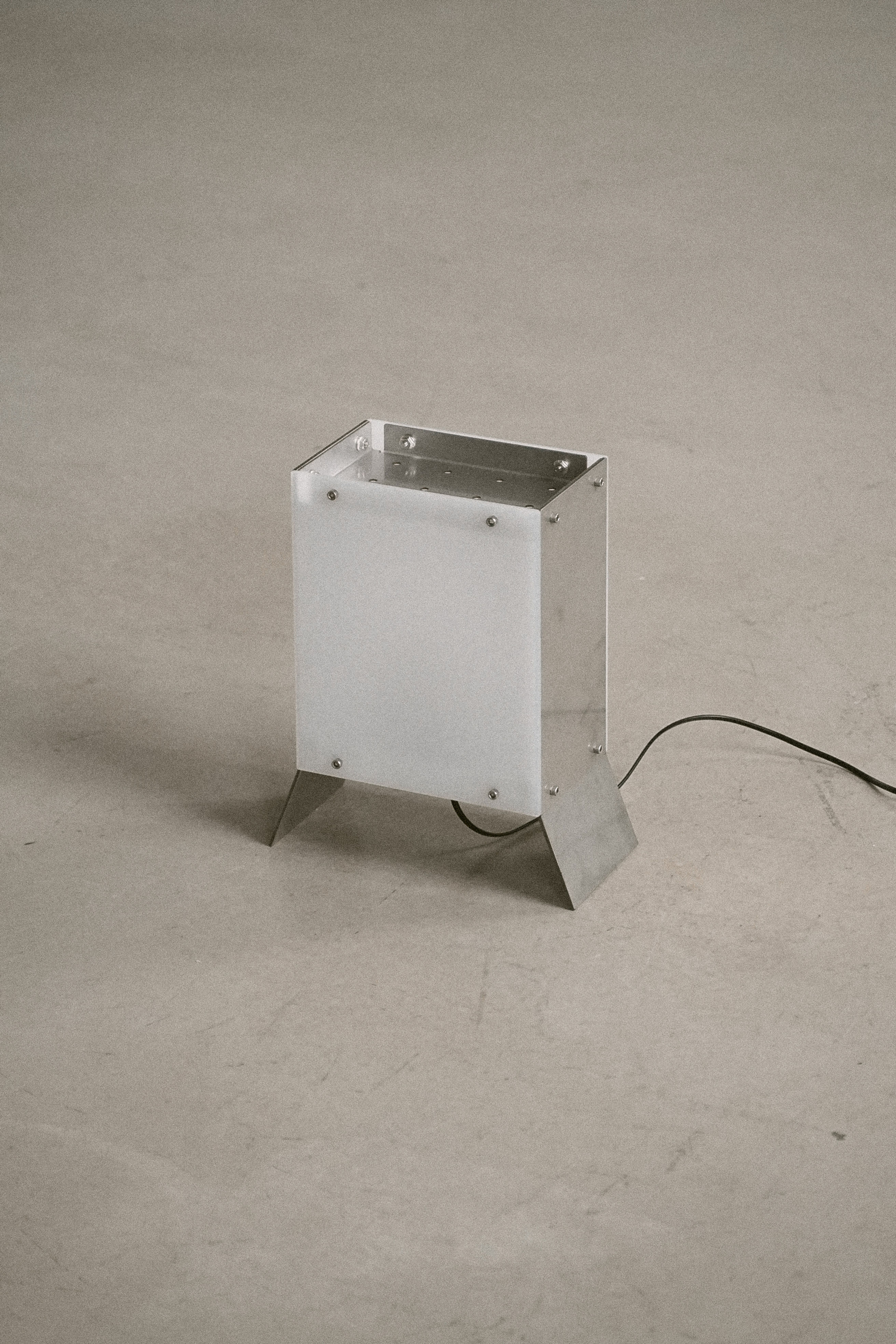 Sonny Table Lamp in Stainless Steel by Wilusito