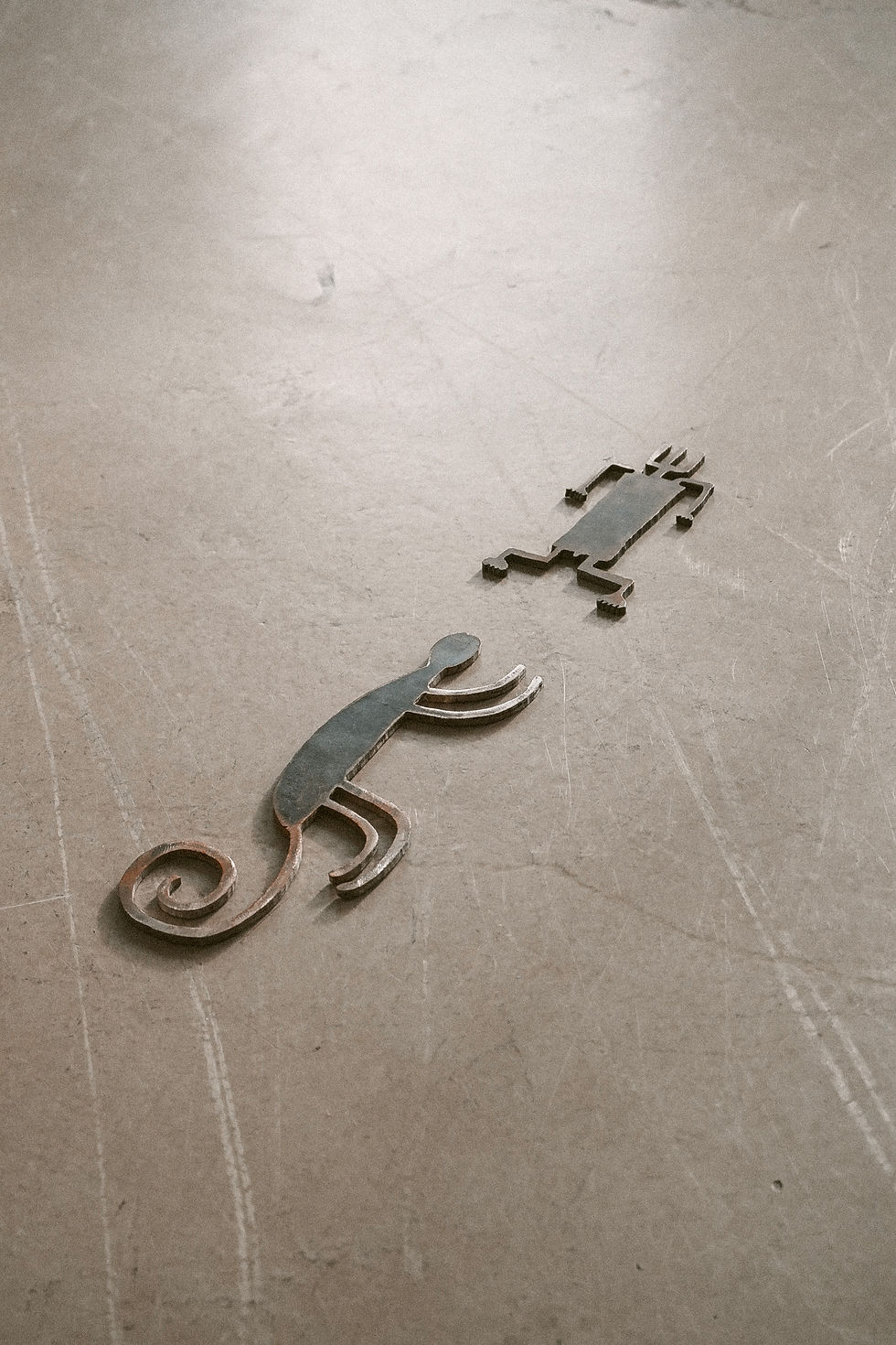 Thumbnail: Aztec-Inspired Hand-Cut Metal Folk Art Sculptures