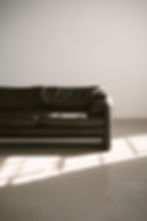 Thumbnail: Maralunga Sofa in Pebble Black Leather by Vico Magistretti for Cassina