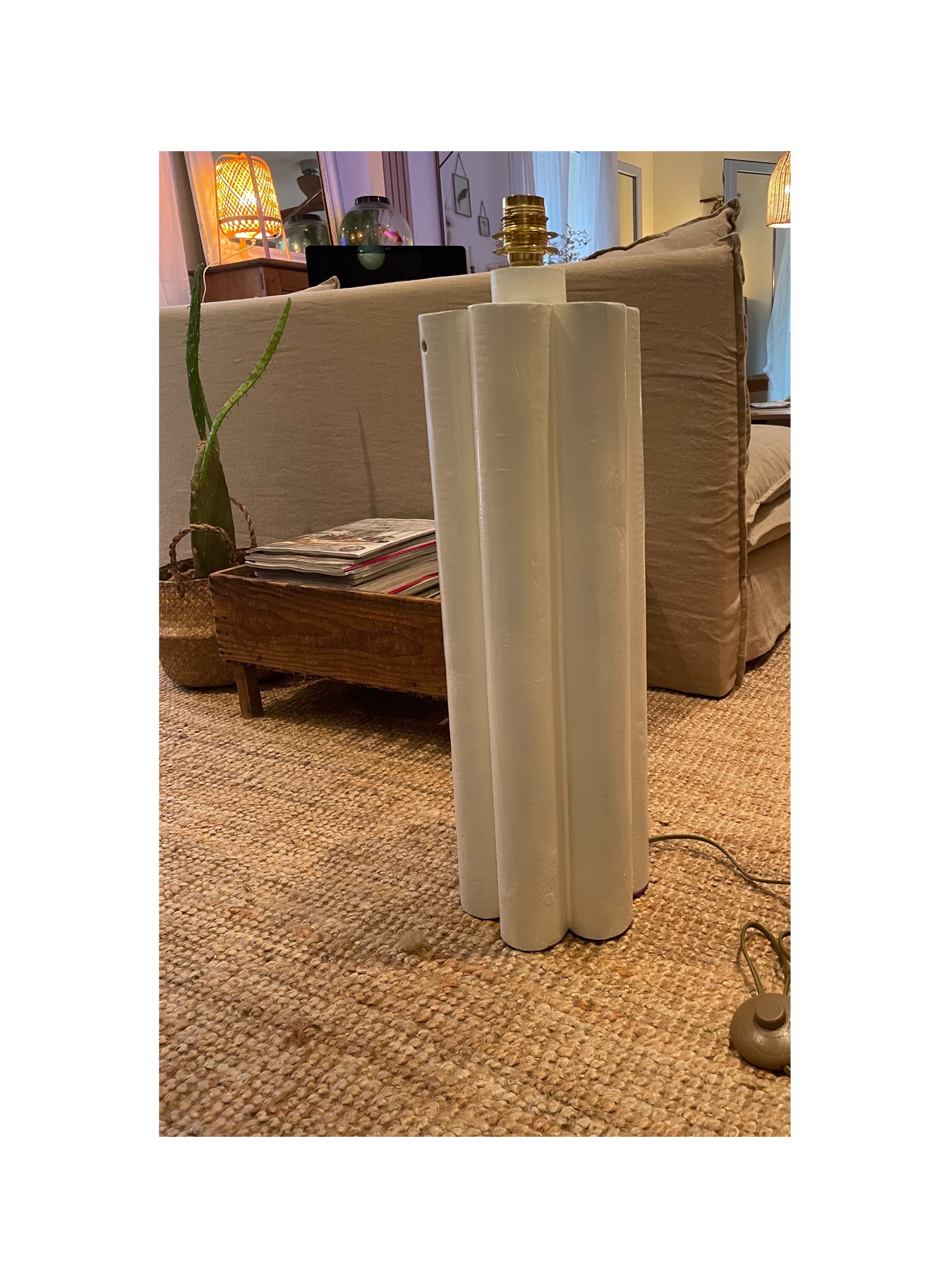 Pied de lampe bois GM