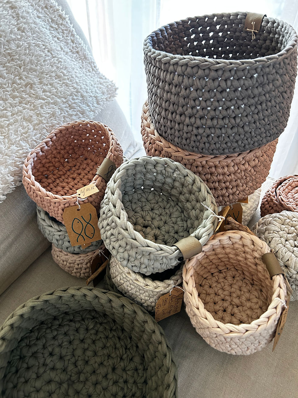Miniature : LA PANIÈRE CROCHETÉE (Taille au choix)
