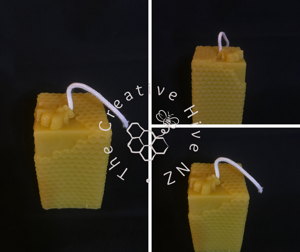 square Comb Block with bees