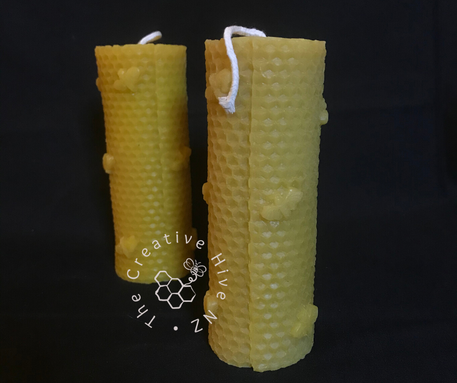 square Large Honeycomb Pillar with Bees