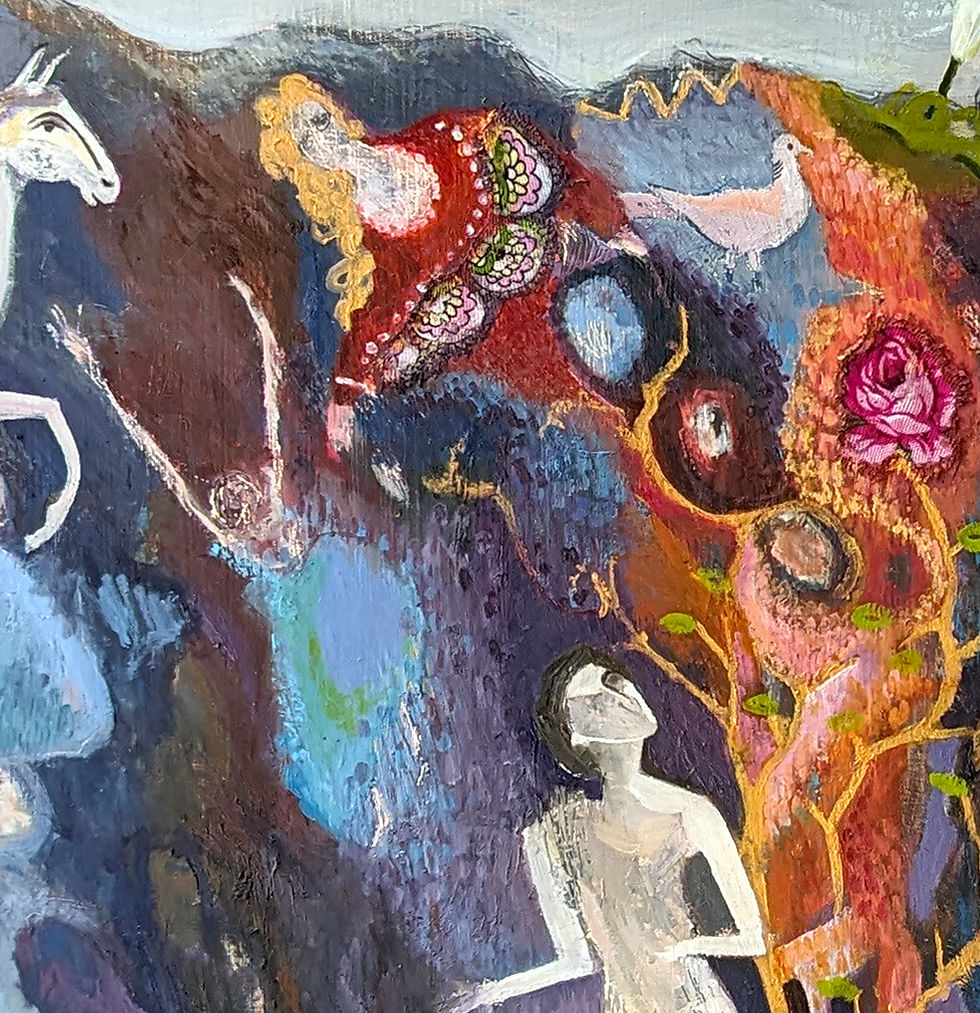 Water's Edge with Turtle Dove (detail)