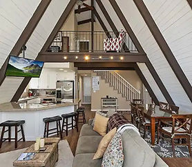 Whispering Pines A-Frame + Pool Table + 2 Patios!