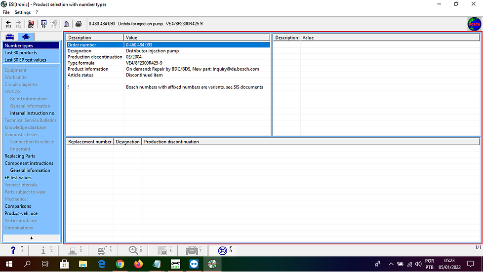 Miniature : BOSCH ESITRONIC 2020 - TEST PLANS AND PARTS LIST - OFFLINE VERSION