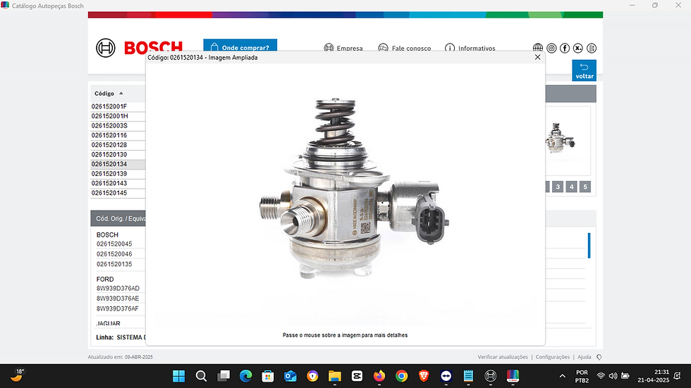 Thumbnail: BOSCH AUTOPEÇAS PARTS CATALOG - SOFTWARE 2025.4