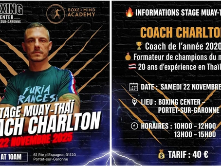 Stage de Boxe Thaï Charlton Henri — 22 novembre 2025