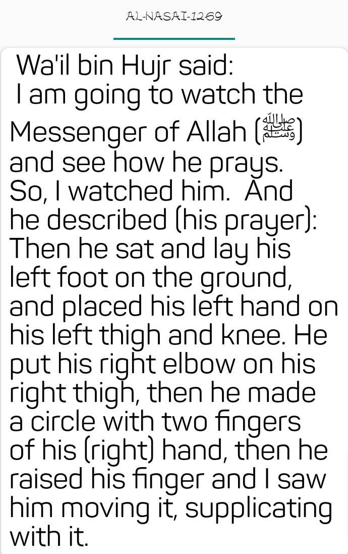 Nasai #1269 tashahud