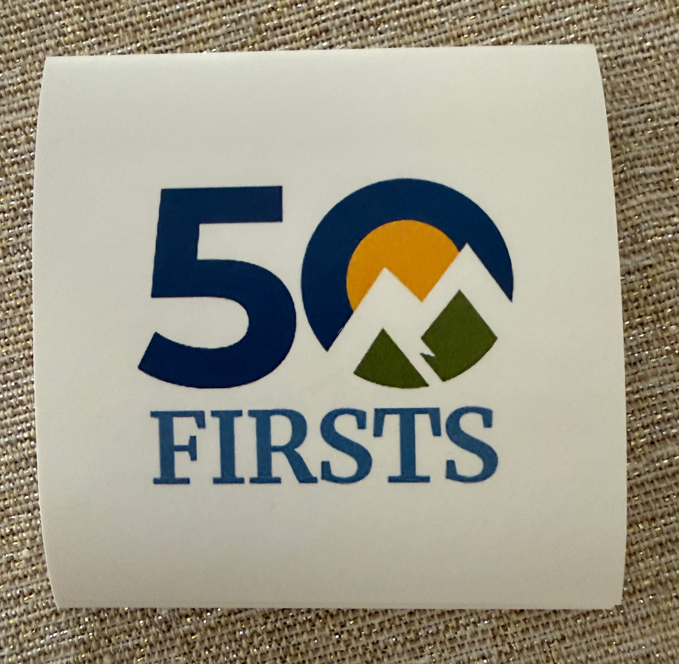 50 Firsts 2.5"X2.5" Decal