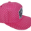 Thumbnail: PB L.PINK/WHT - Denim Polkadot black leather strapback