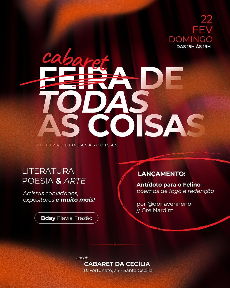 NESTE DOMINGO TEM "FEIRA DE TODAS AS COISAS" NO CABARET!