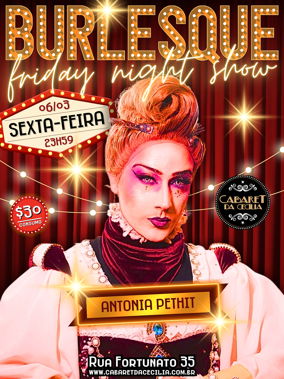 SEXTA TEM BURLESQUE FRIDAY NIGHT SHOW!
