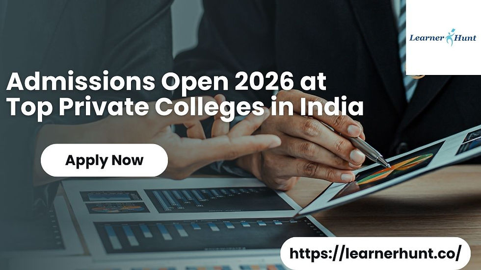 Admissions Open 2026 at Top Private Colleges in India