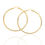 Thumbnail: 18ct yellow gold tube hoop earrings