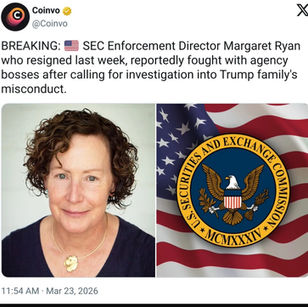 SEC Covering Up Corruption inthe White House