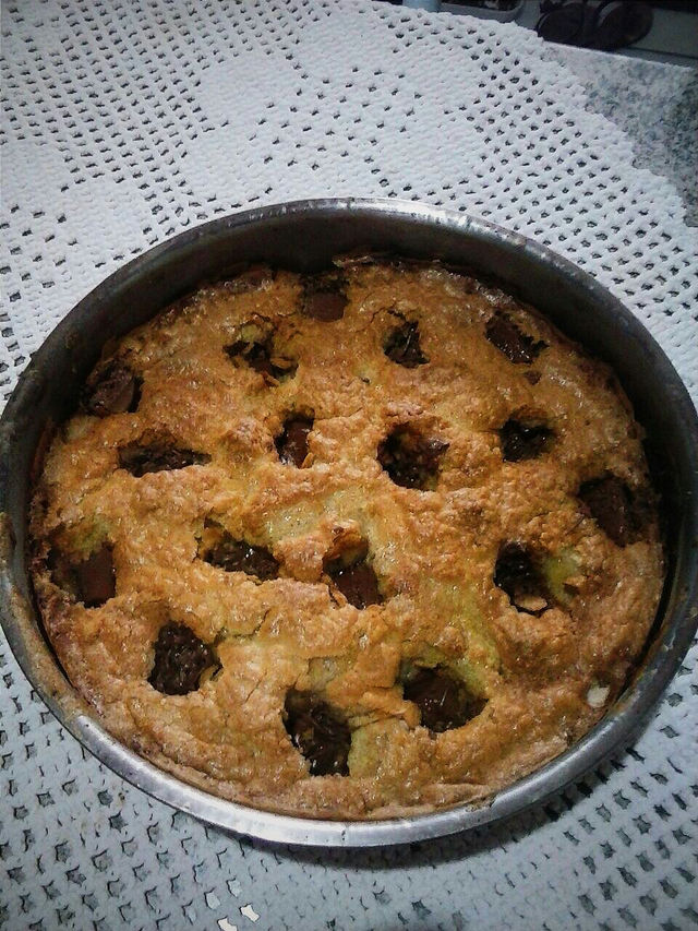 Torta de banana com chocolate Suflair