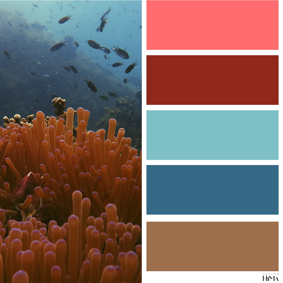 Pantone Living Coral värikartta