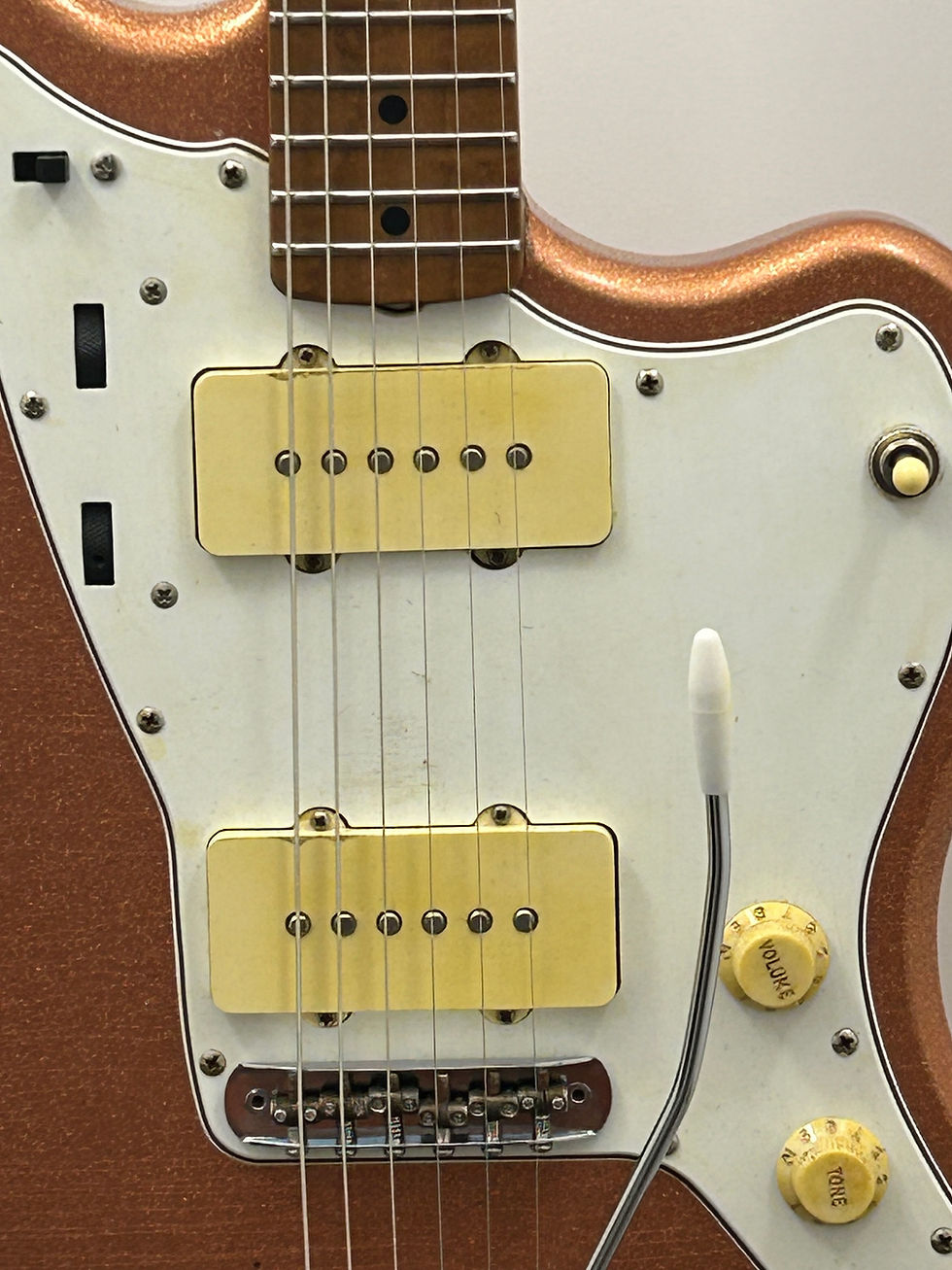 Miniature : Fender Jazzmaster kit sparkle Orange Copper relic pickups Fender USA