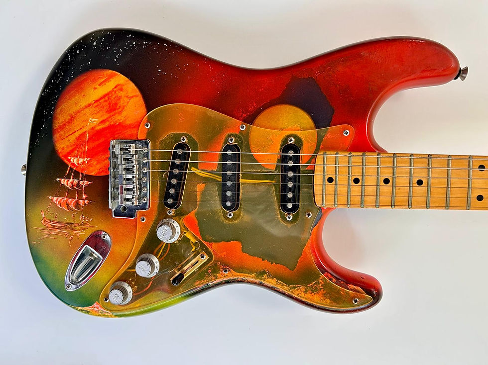 Miniature : Splattercaster Artwork stratocaster custom shop painted guitar unique