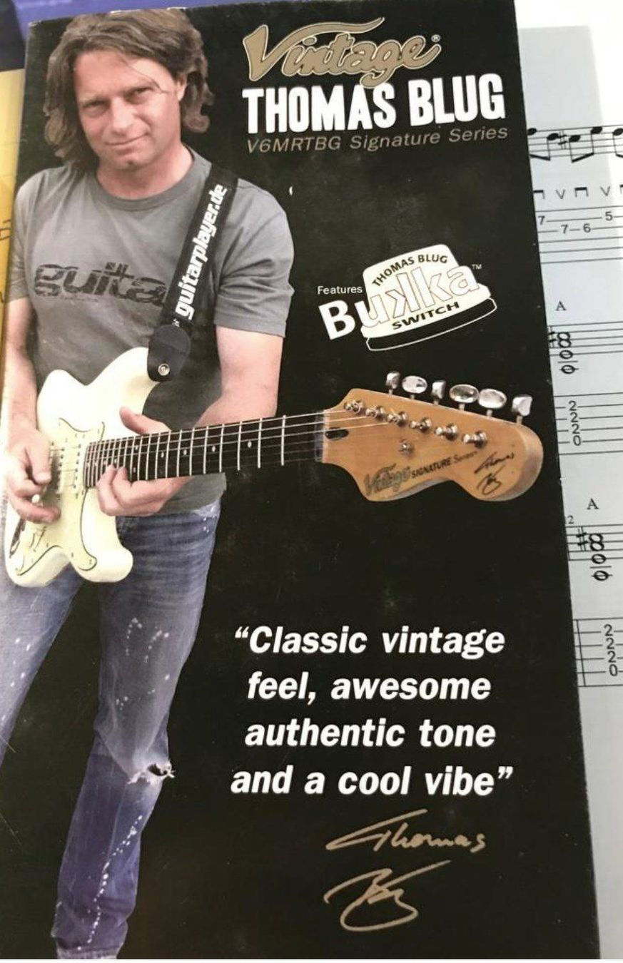 Miniature : Statocaster vintage artist signature : Thomas Blug