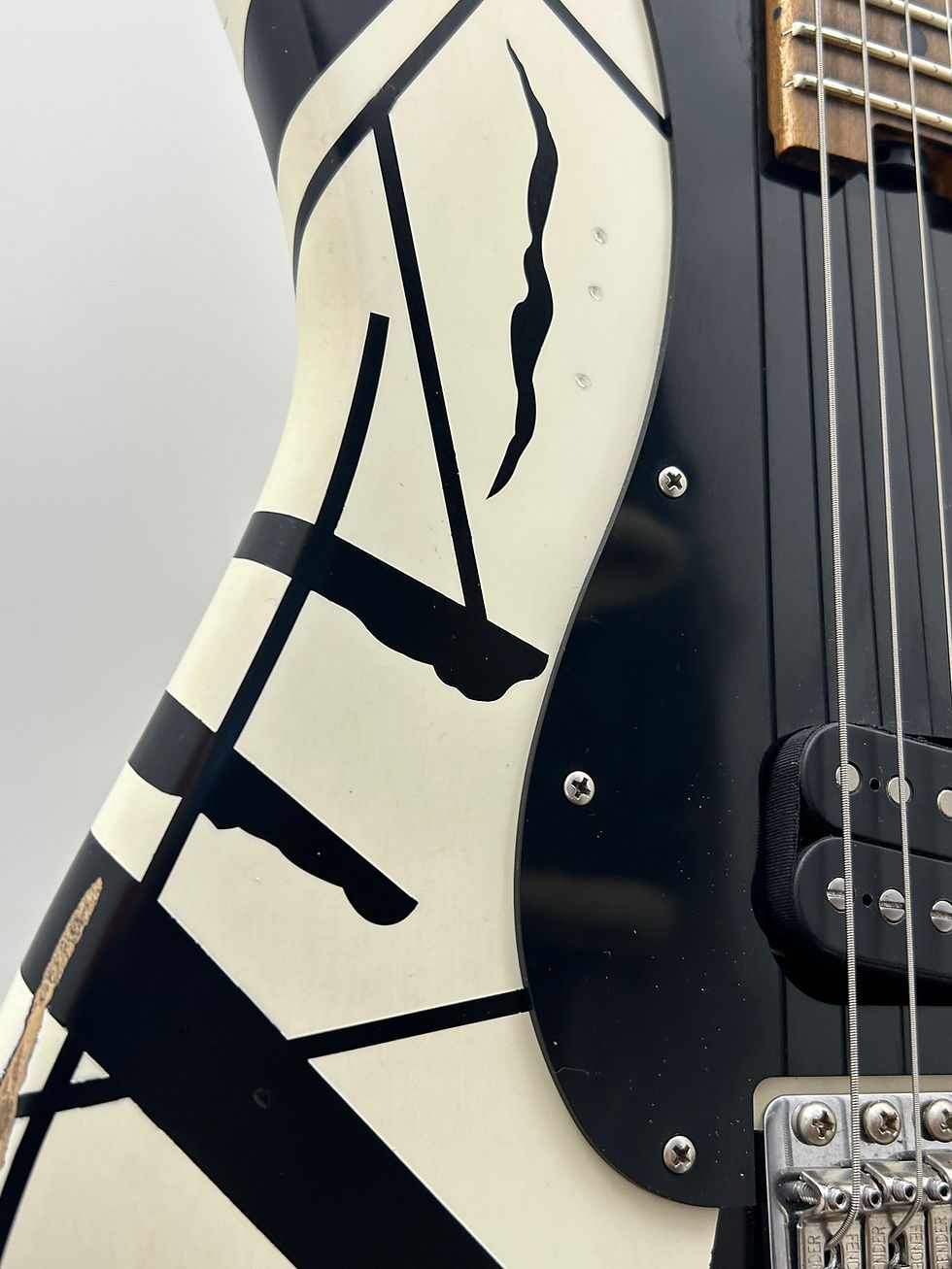 Miniature : EVH Fender Striped Series 78 Eruption White Black Relic