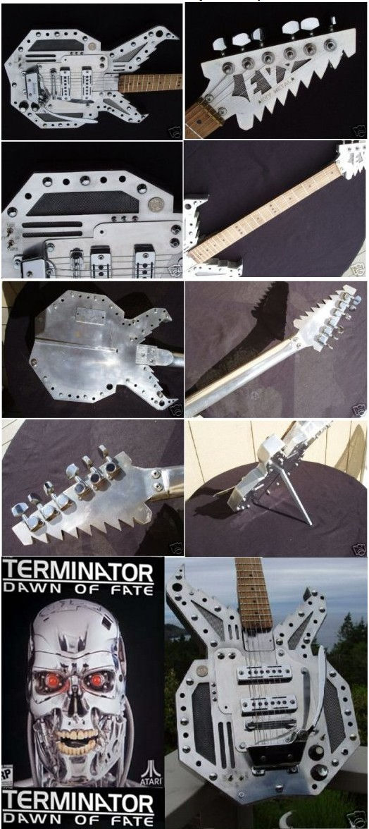 Miniature : Heavy Metal USA led stratocaster signature guitar unique in the World