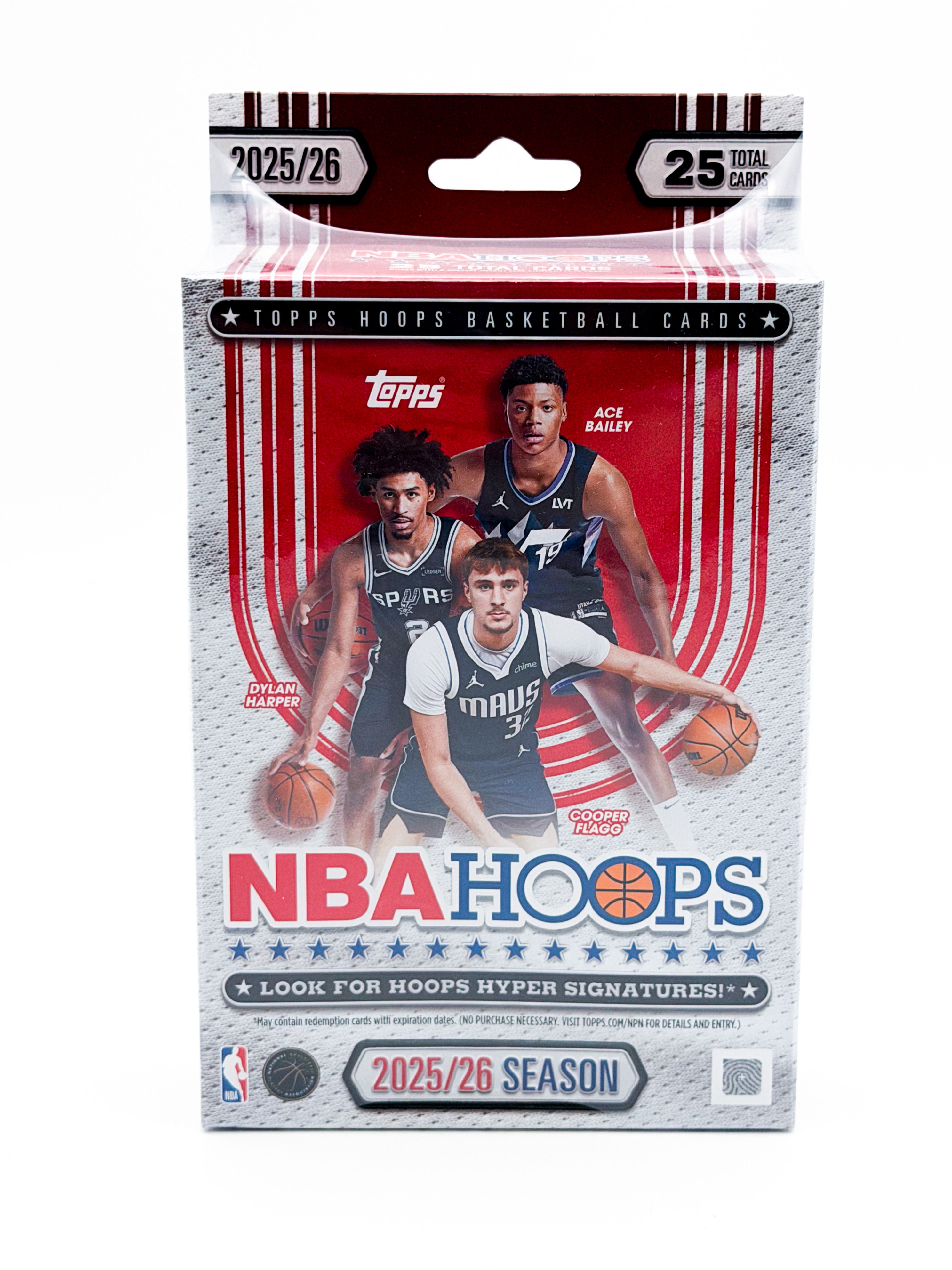 2025/26 Topps NBA Hoops Basketball Hanger Box (25 Cards)