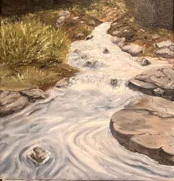 A Break in the Trees - Adding Detail to Creek and Surrounding Rocks