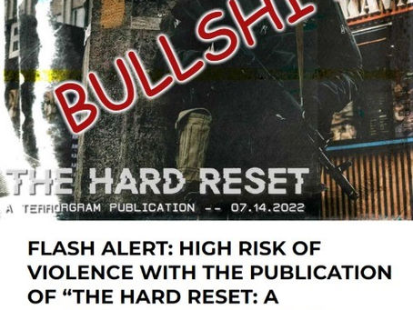 High Risk of BULLSHIT with "The Hard Reset" Terrorgram Publication