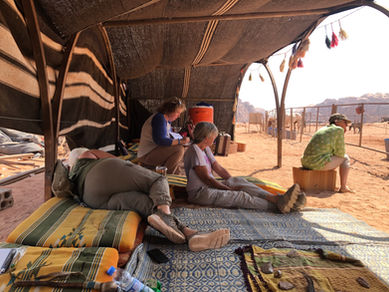 Learning from horses in Jordan.