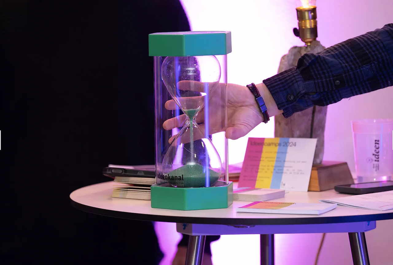 Einminuten Pitch am Ideencamp