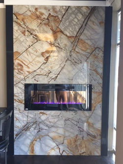 Granite Fireplace Wall