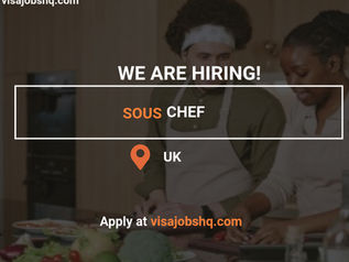 Urgent Sous Chef Roles Needed in UK with Visa Sponsorship Apply Fast