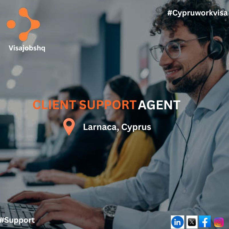 Client Support Agent (24/7 Shift Rotation) in Larnaca Cyprus with visa sponsorship